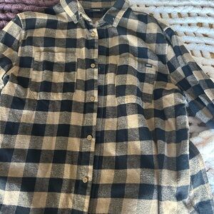 Carhartt Black and Tan Plaid Shirt